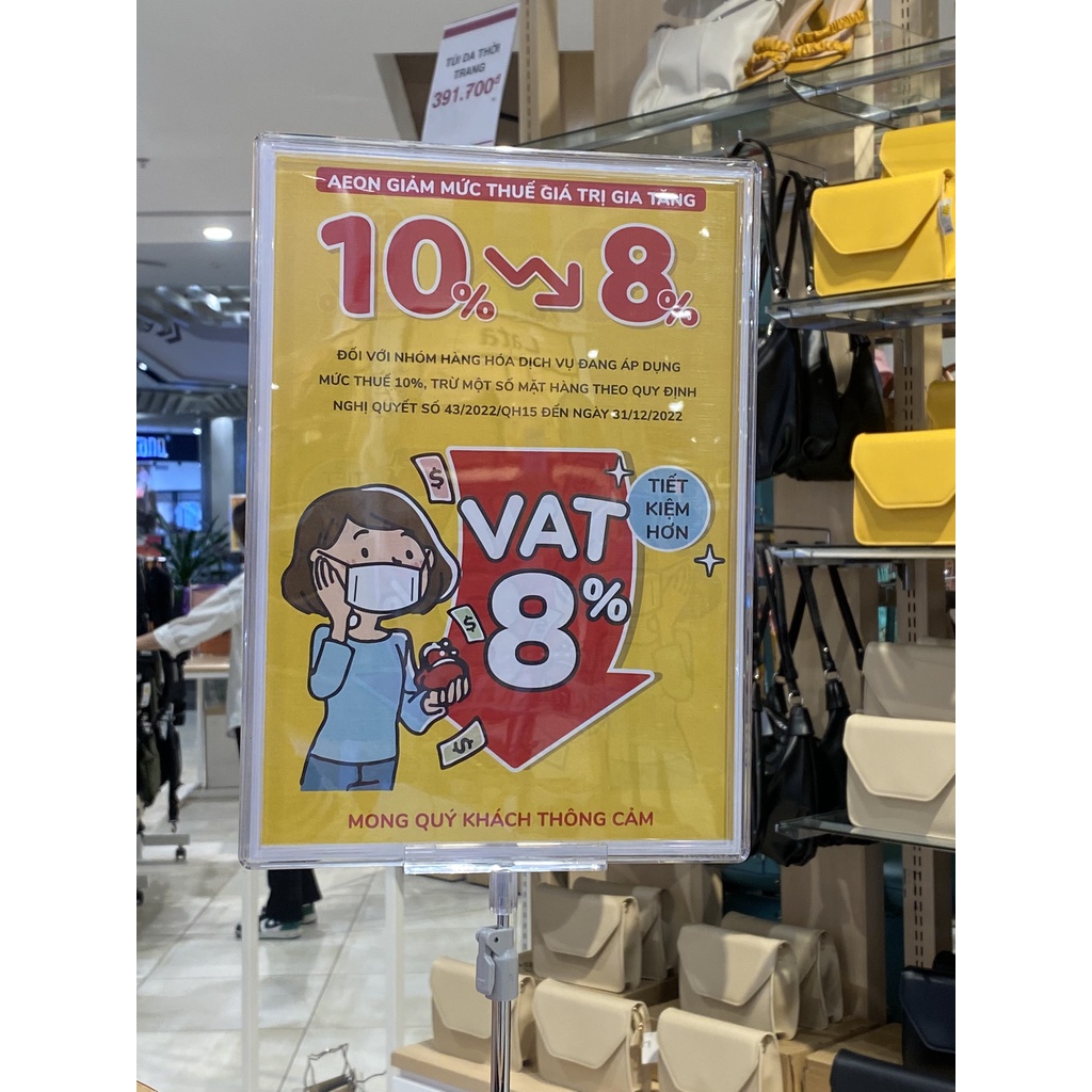 Bộ khung bảng giá siêu thị  + kẹp quảng cáo, gắn trong các quầy rau quả, quầy bánh kẹo siêu thị