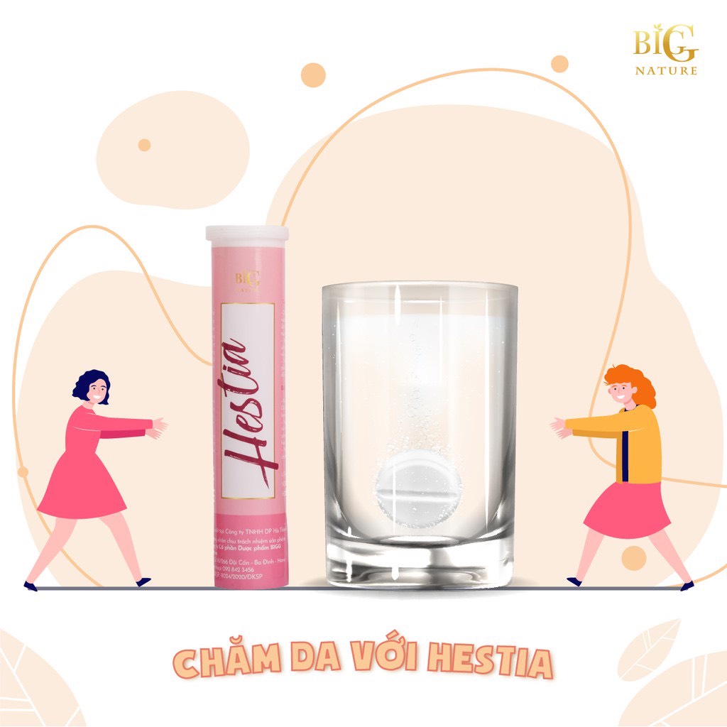 Sủi Trắng Da Hestia - Glutathion, collagen - Viên sủi trắng da toàn thân,sáng da,mờ nám,chống lão hóa CHÍNH HÃNG