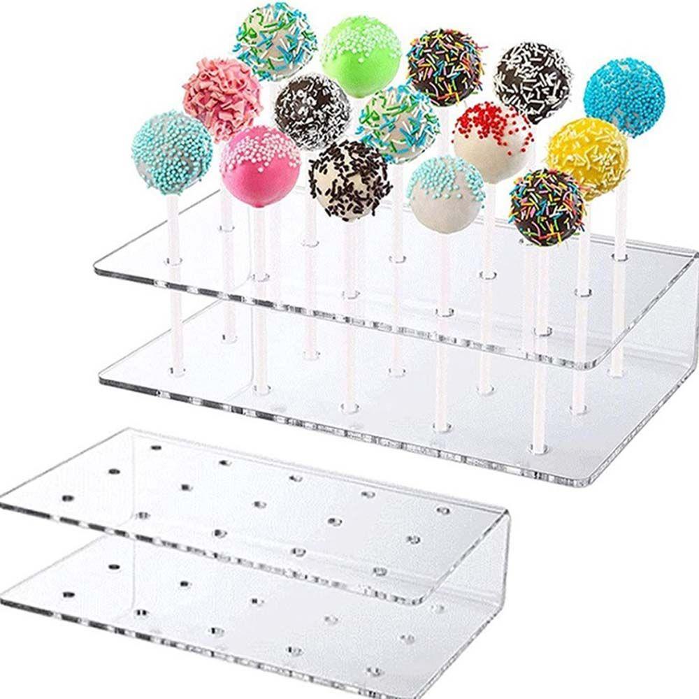 Giá Đứng Hai Tầng Trưng Bày Kẹo Mút Bằng acrylic Trong Suốt