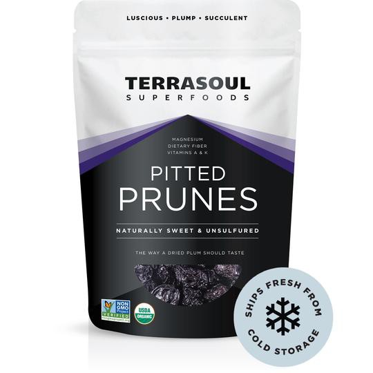 Mận hữu cơ sấy khô không hạt (Organic Pitted Prune) - Terrasoul - 680g