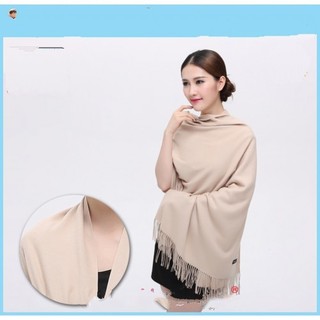 Khăn dạ cashmere luxury màu trơn 001