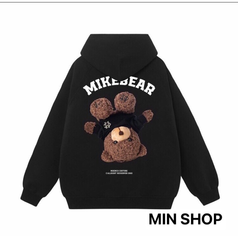 Áo hoodie gấu ngược nỉ bông dày unisex nam nữ from to