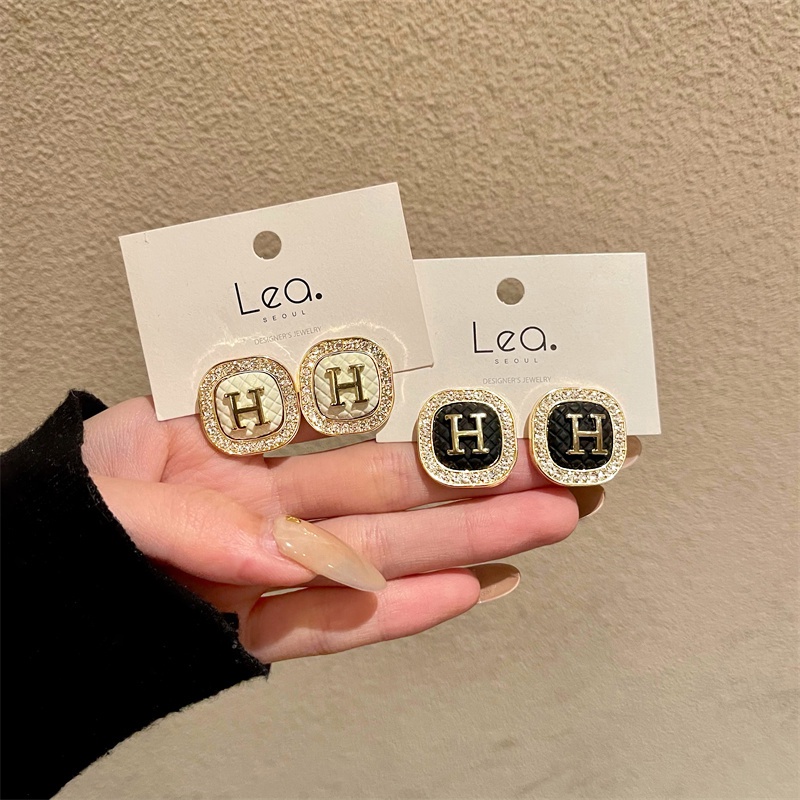 Bông Tai Mạ Bạc 925 Đính Kim Cương Giả Sang Trọng Hợp Thời Trang