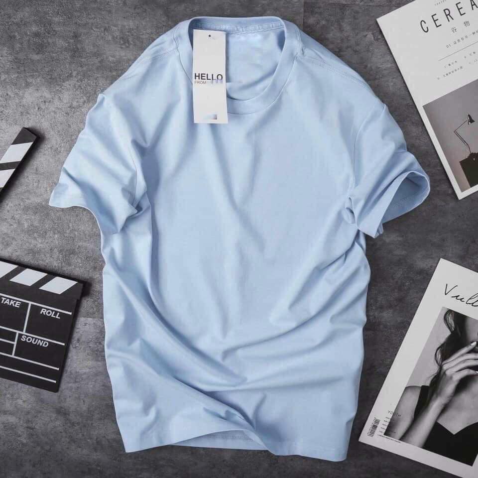 Áo phông cotton, áo thun nam nữ ngắn tay,co giãn thoáng mát - POMAN