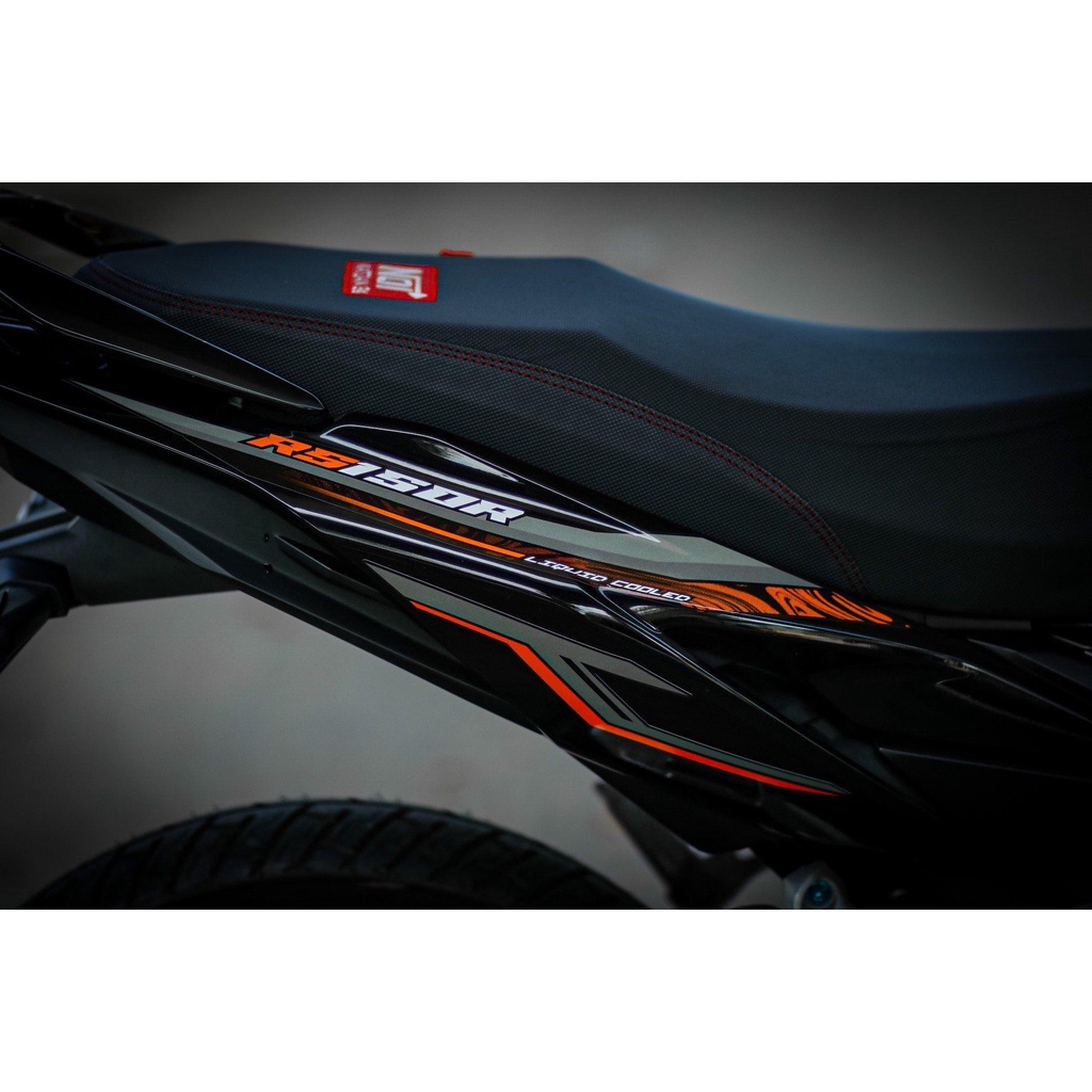 TEM RỜI mẫu RS150 mới nhất 2022 siêu hot cho Winner X xám cam đen - tem 3 lớp cao cấp