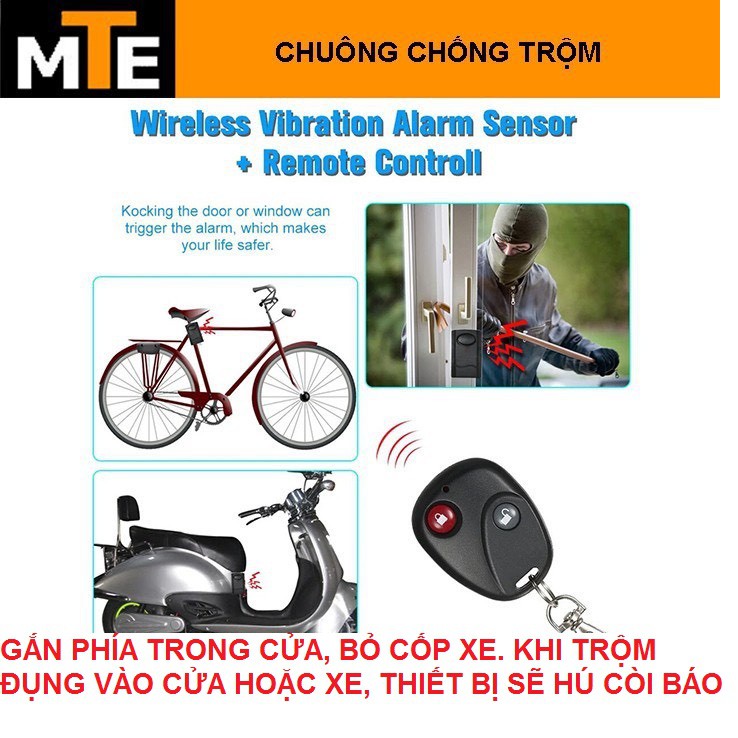 [TẶNG PIN] Chuông Báo Động Chống Trộm Nhà Và Xe Máy Hàng Loại 1