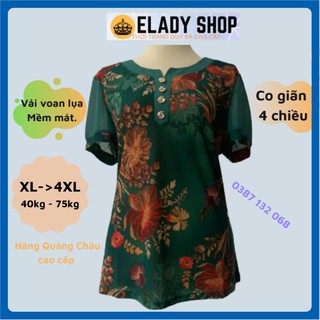 Áo trung niên ⚡FREESHIP⚡ Áo  trung niên nữ đẹp hàng  Quảng Châu cao cấp chất vải voan lụa đẹp nhẹ, mịn mát, không bị xù