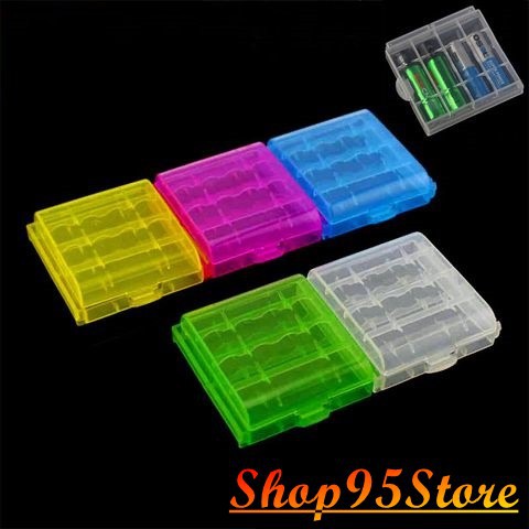 Hộp nhựa đựng 4 viên pin AA/ AAA