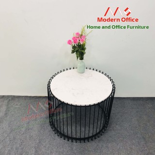 Bàn Trà - bàn Sofa Hình Trụ mặt đá trắng