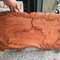 Khay trà long phụng gỗ gõ nhập khẩu