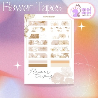 Flower Tapes - Vintage Floral Sticker chống nước - Meimei Sticker