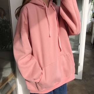 áo hoodie nỉ ngoại trơn tay bồng form rộng