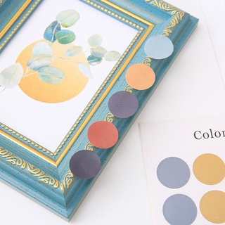 Set 48 sticker sắc màu cao cấp Morandi Round