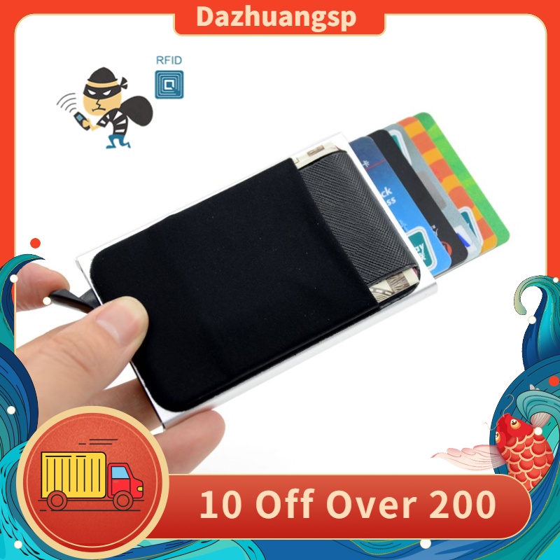 Ốp Điện Thoại Bằng Nhôm Mỏng Kèm Ngăn Đựng Thẻ ID Và Thẻ Tín Dụng Tự Động Bật Lên
