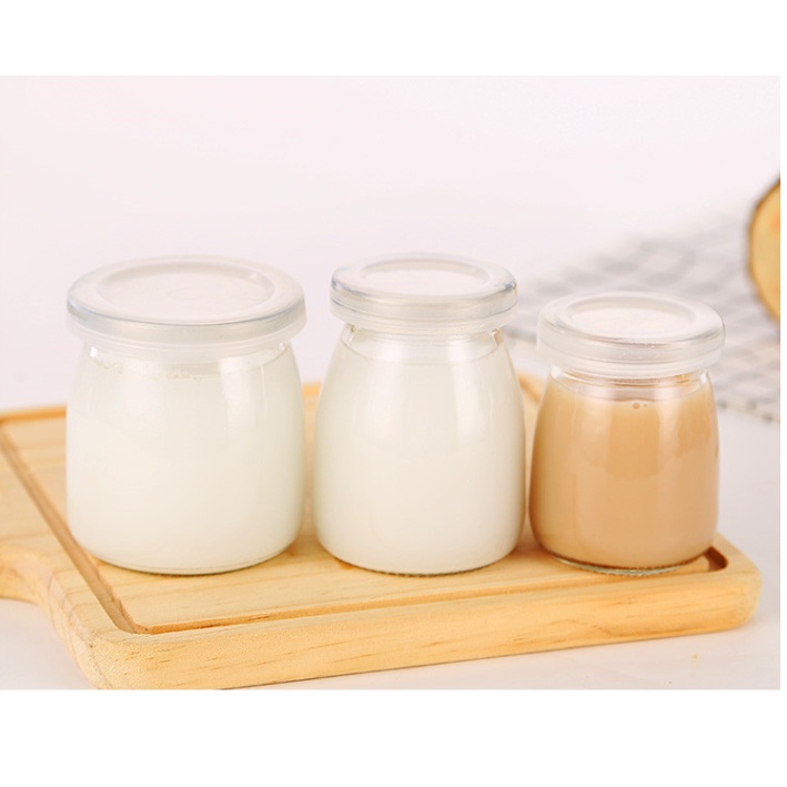 Hũ Thủy Tinh 200ml Tròn Làm Sữa Chua, Caramen, Pudding
