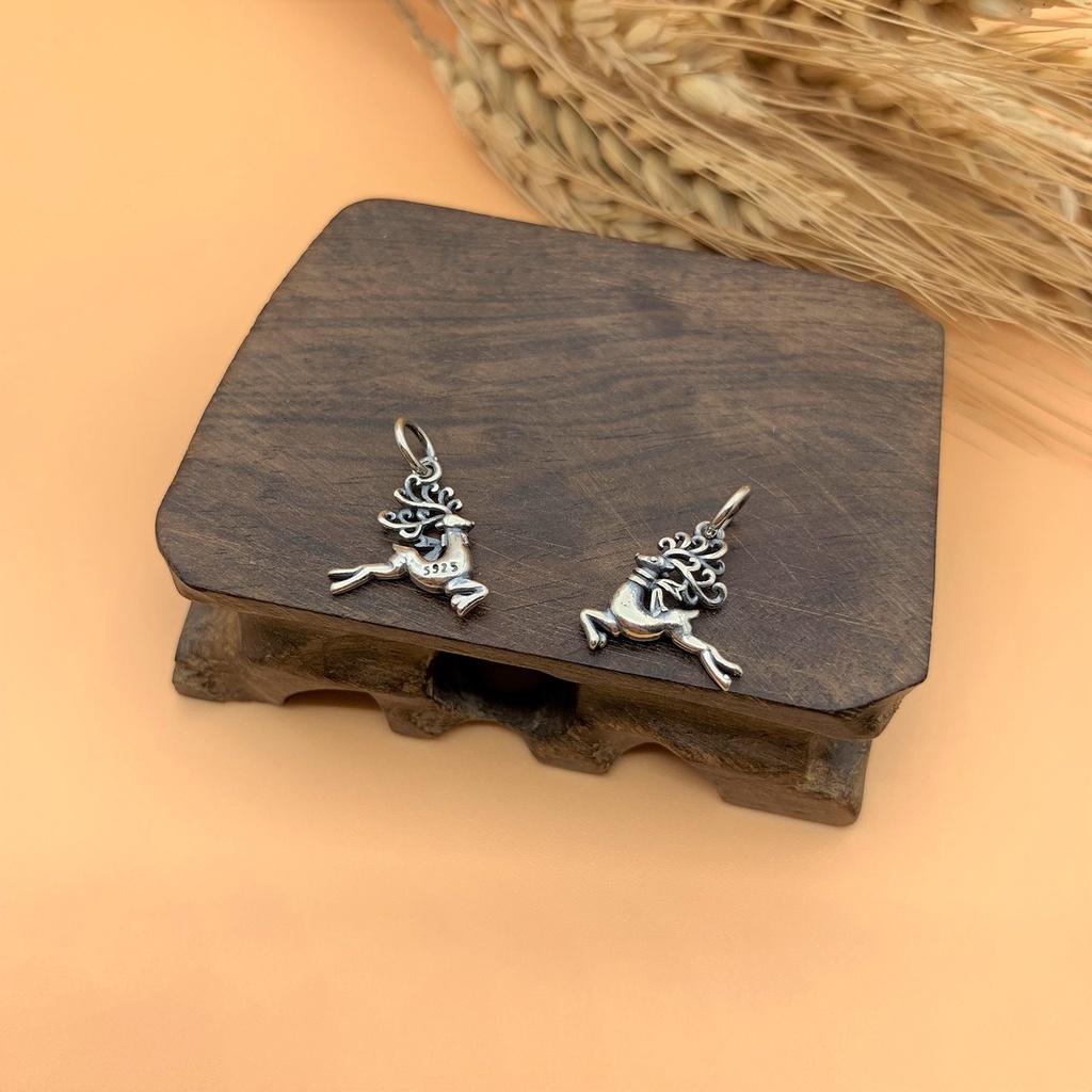 Charm móc treo chú tuần lộc Reindeer - Charm Bạc 925 - Mã CA495