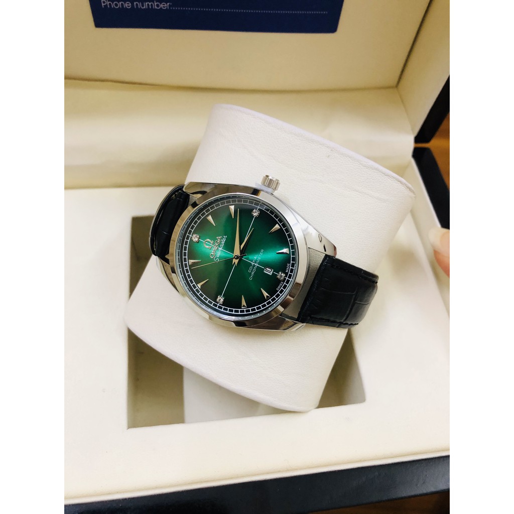 Đồng hồ nam 0mega- Lục Bảo 38mm, Dây da | BigBuy360 - bigbuy360.vn