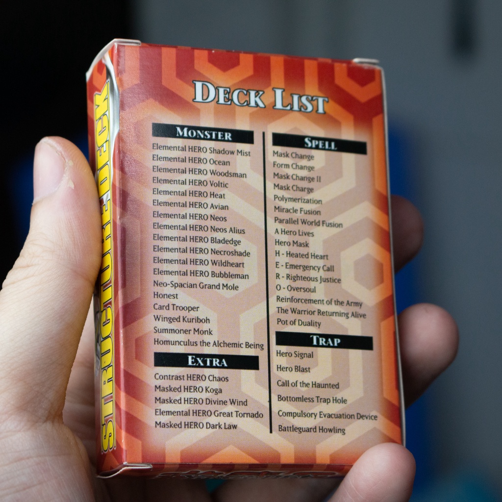 Bộ bài Hero Strike Structure Deck của Jaden Yuki card bài yugioh có tem chất lượng cao full hộp