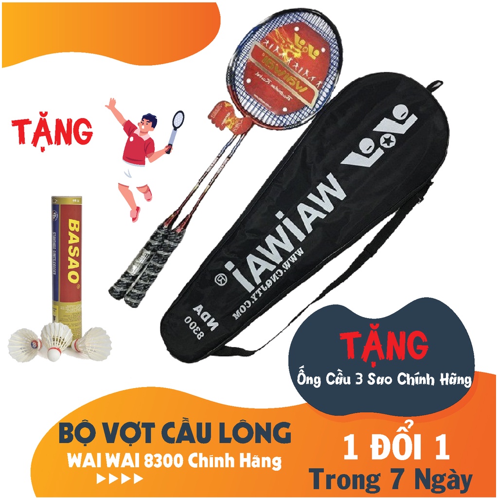 Bộ Vợt Cầu Lông WaiWai 8300 Chính Hãng