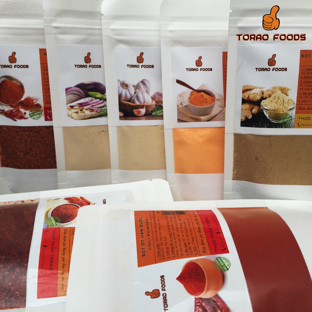 Bột ớt Hàn Quốc làm kim chi gói 100g, ớt bột Hàn Quốc loại mịn, bột ớt Hàn Quốc làm mì cay chiết gói nhỏ tiện lợi