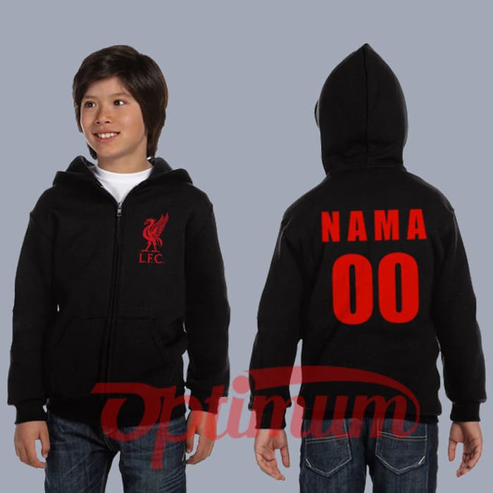 Áo Khoác Sweater In Tên Cầu Thủ Bóng Đá Liverpool Cá Tính Cho Bé