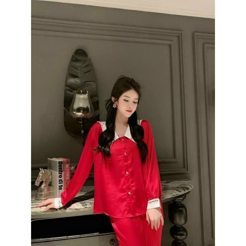 Bộ pijama [Bèo chữ dài] siêu xinh hàng thiết kế ảnh thật video | BigBuy360 - bigbuy360.vn