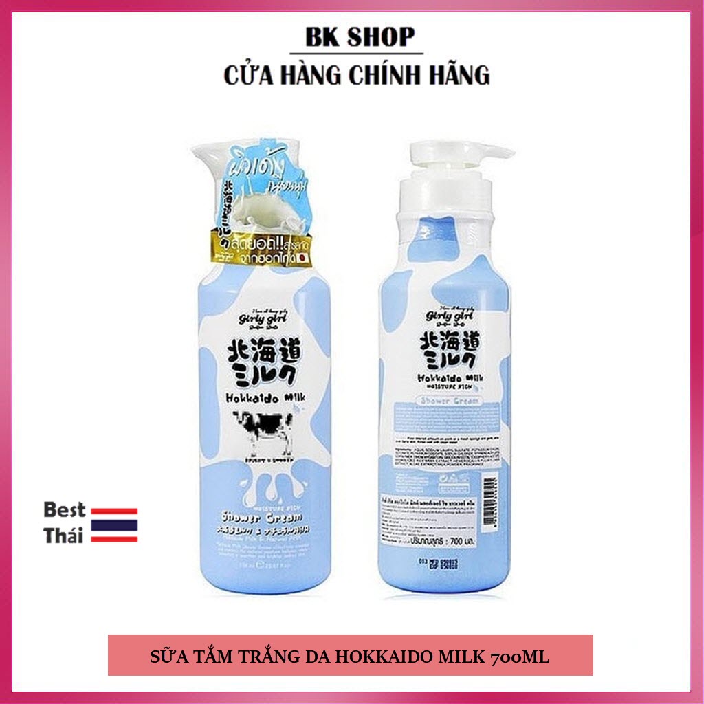 (Auth Thái) Sữa tắm Hokkaido Milk Whitening AHA Shower Cream Beauty Buffet