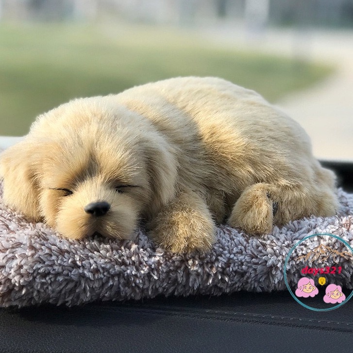 Cún Đôi Mẹ Con Thú bông GIỐNG THẬT 99% chó mèo sói gấu lõi than hoạt tính lọc không khí khử mùi trang trí xe