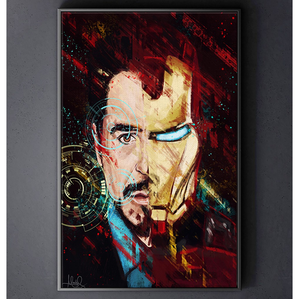 TRANH CANVAS SIÊU ANH HÙNG MARVEL treo tường in theo yêu cầu - người sắt IRON MAN 3