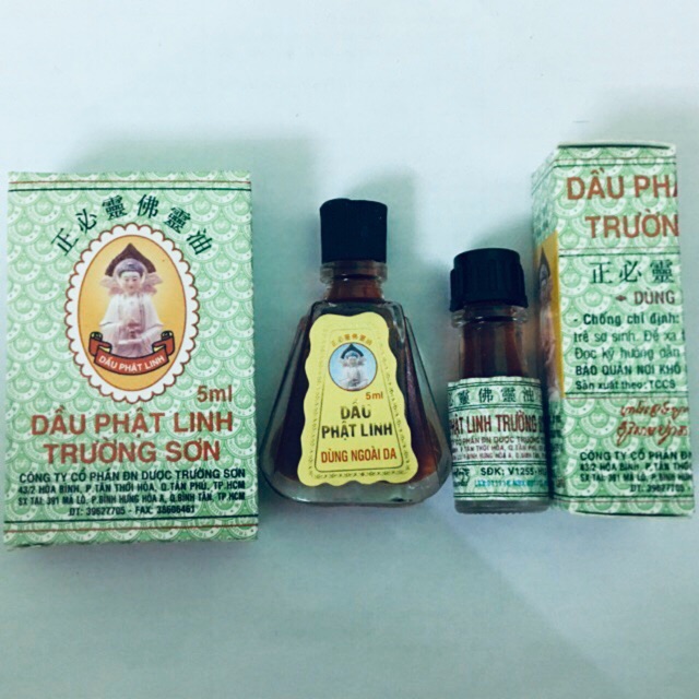 Dầu Phật Linh Trường Sơn (cảm ,ho, đau đầu ,nghẹt mũi, đau bụng, tiêu chảy ,ó mửa, say tàu xe, chóng mặt)nhị thiên đường