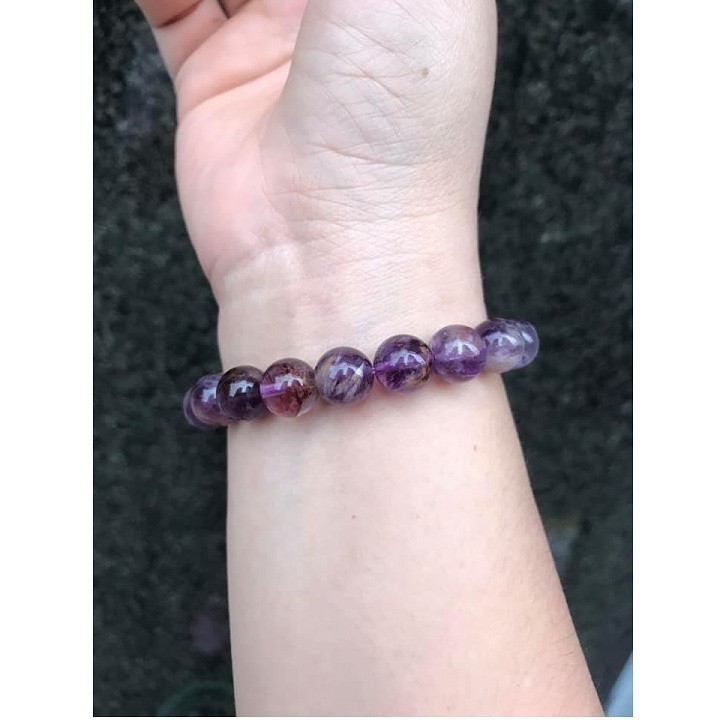 VÒNG TAY MÀU ƯU LINH TÍM THIÊN NHIÊN 10LY -VIP