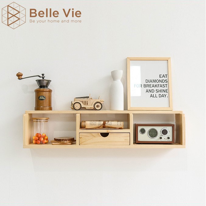 [Mã LIFEXANH03 giảm 10% đơn 500K] Kệ Gỗ Gắn Tường Decor BELLEVIE Kệ Gỗ Treo Trang Trí Phong Cách Hàn Quốc - Alan Shelf