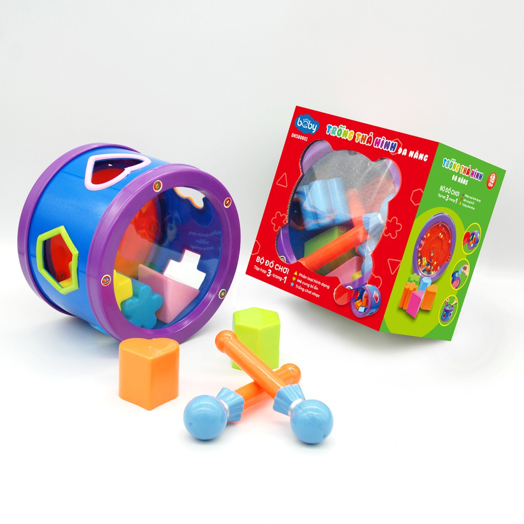 Đồ Chơi Trống Thả Hình Đa Năng DUKA TOYS An Toàn Cho Trẻ