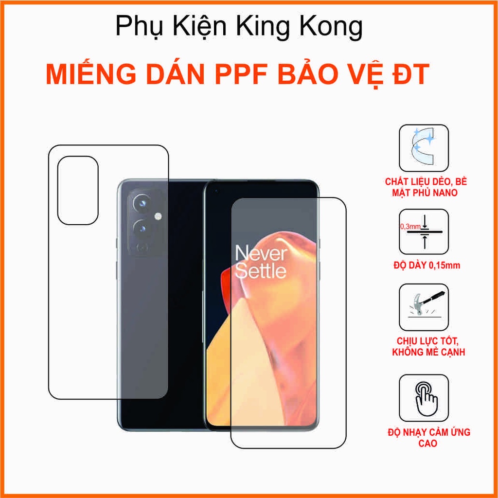 Miếng dán Ppf Oneplus 9r / 9 / 9 pro /9rt bảo vệ toàn diện Chống bám vân tay