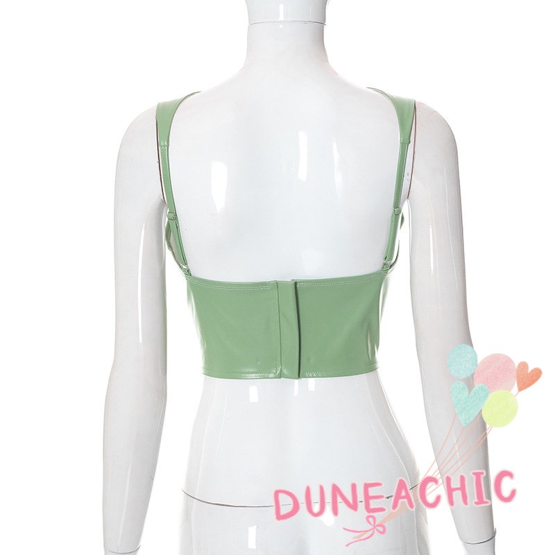 DUNEA Áo kiểu cổ vuông hở lưng quyến rũ cho nữ