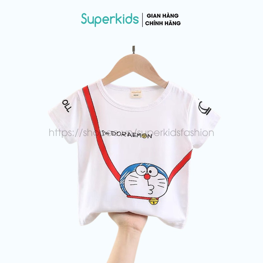 Áo cộc tay Doraemon dễ thương cho bé 8-18kg QATE811