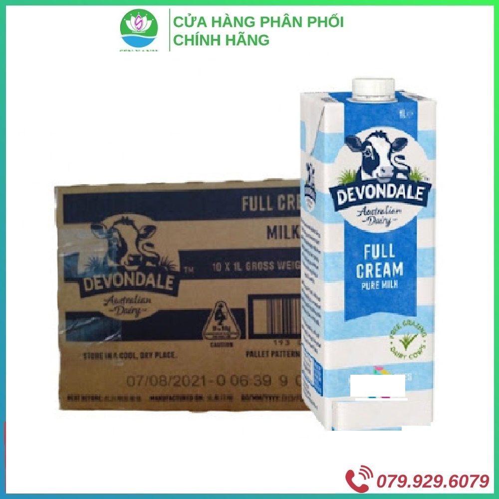 [SenXanh Emart] Thùng 10 Hộp Sữa Devondale 1L - Sữa Úc Nhập Khẩu