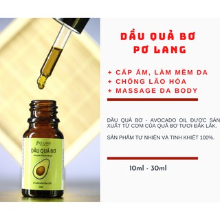 Dầu quả bơ ép lạnh Pơ Lang 10ml - 30ml