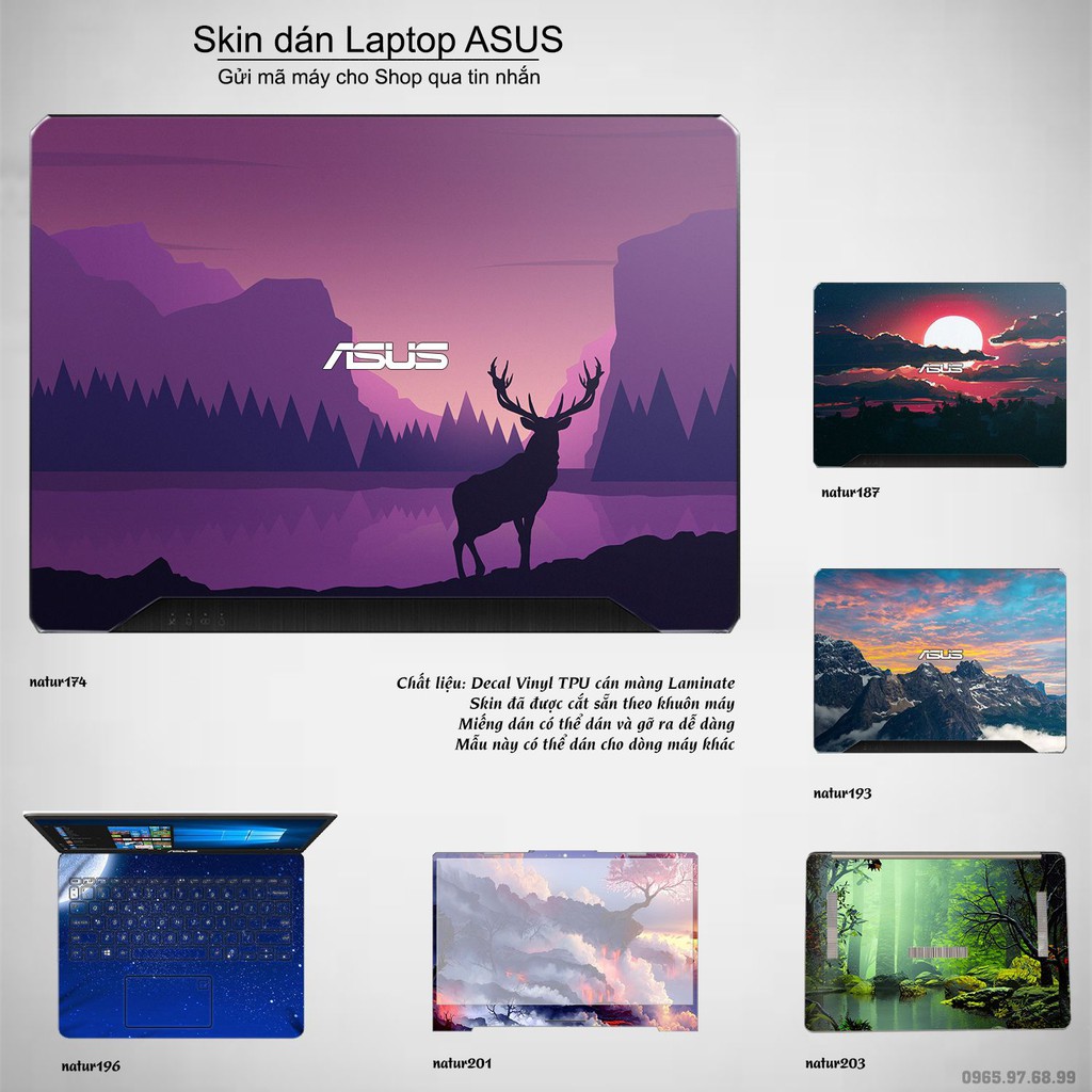 Skin dán Laptop Asus in hình thiên nhiên nhiều mẫu 7 (inbox mã máy cho Shop)