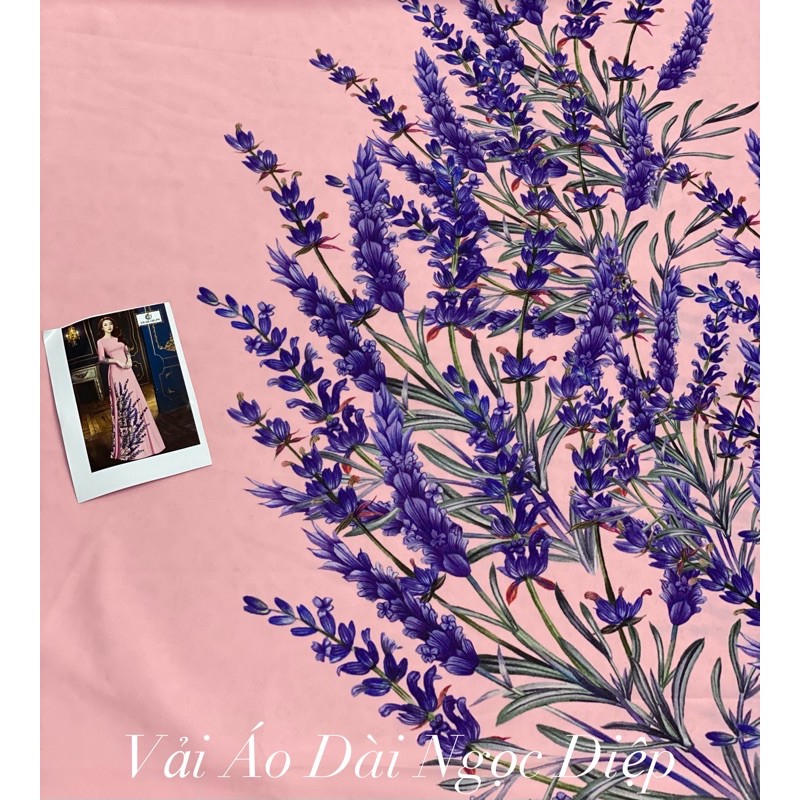 Vải Áo Dài Tằm Ý Hoa Lavender