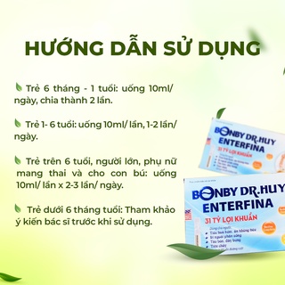 Men vi sinh bonby dr.huy enterfina bổ sung lợi khuẩn cải thiện hệ vi sinh - ảnh sản phẩm 4