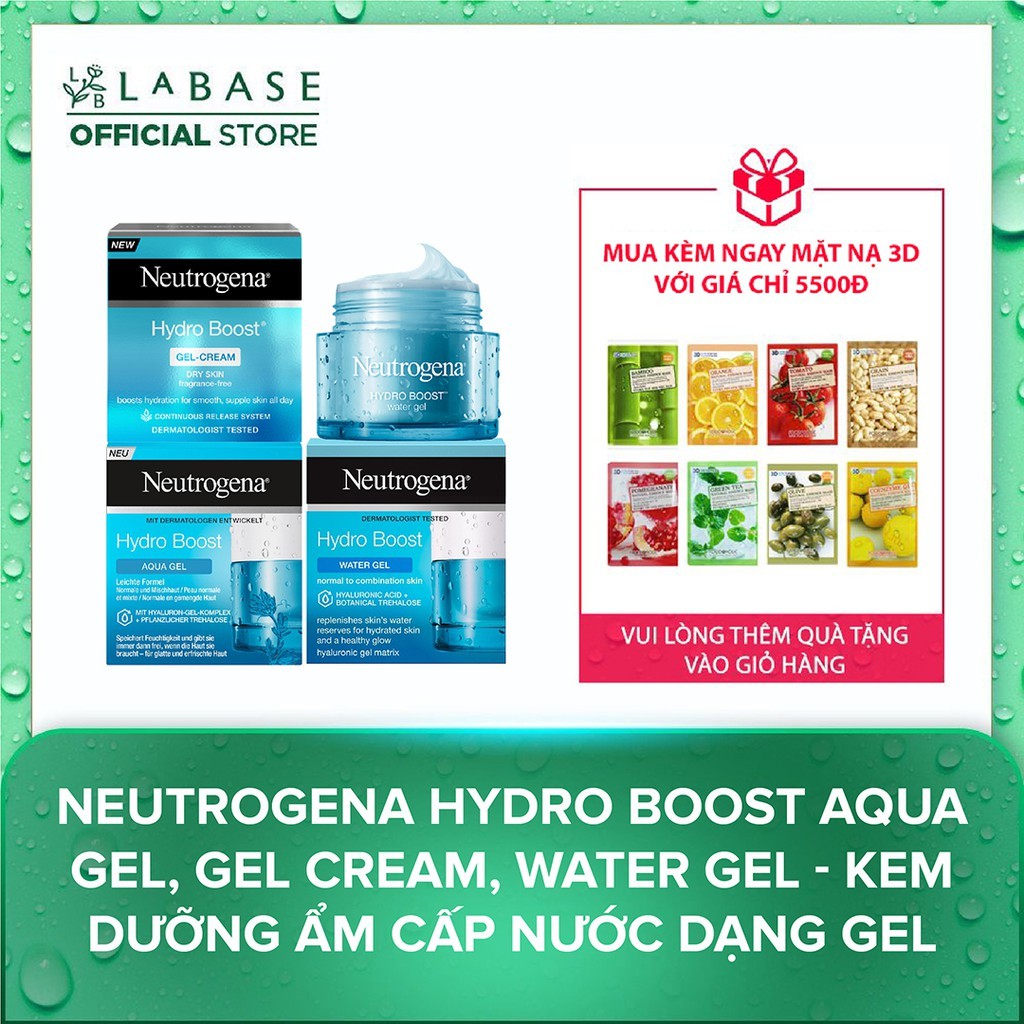 [Mã SKAMSALE8 giảm 10% đơn 200K] Neutrogena Hydro Boost Aqua Gel, Gel Cream, Water Gel - Kem Dưỡng Ẩm Cấp Nước Dạng Gel