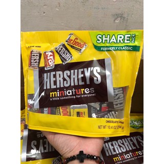 Kẹo socola hershey's miniatures 294g hỗn hợp 4 vị