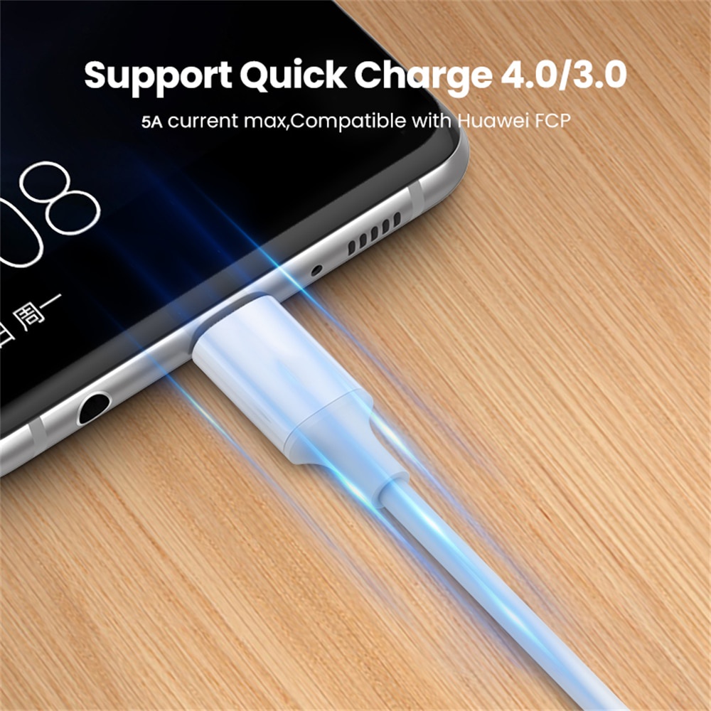 Dây Cáp Sạc Nhanh 100W USB C Sang USB Type-C Cho iPhone Huawei P30 Samsung Xiaomi