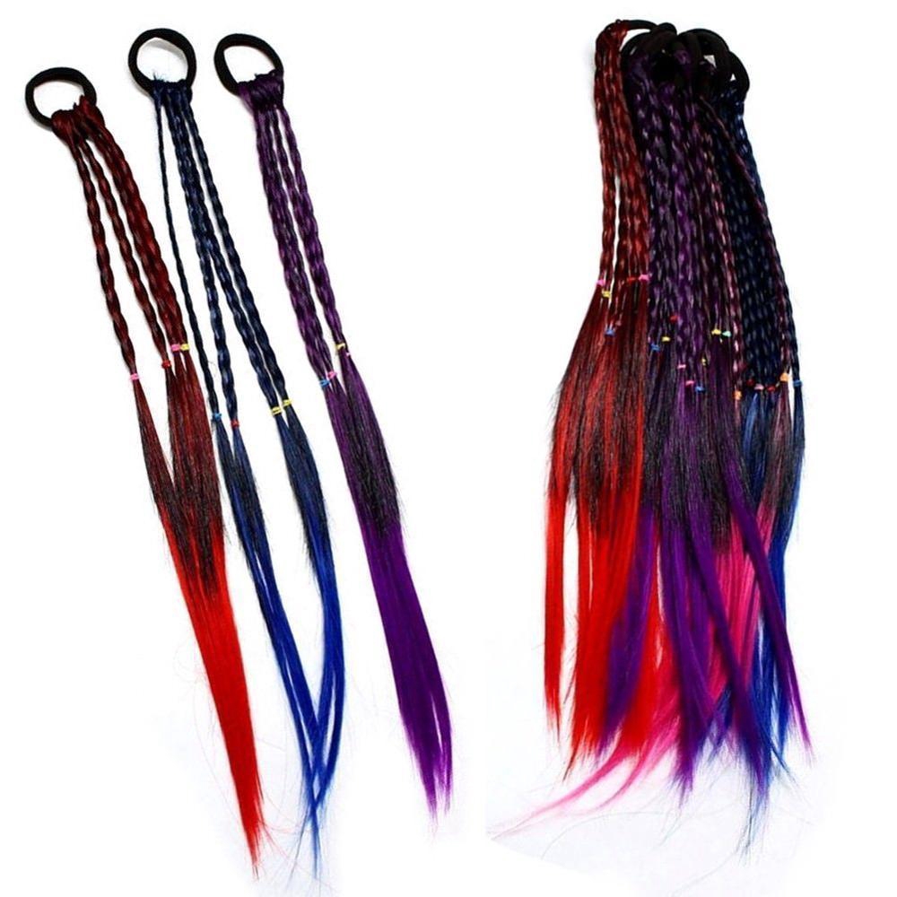 Buộc tóc co giãn màu sắc