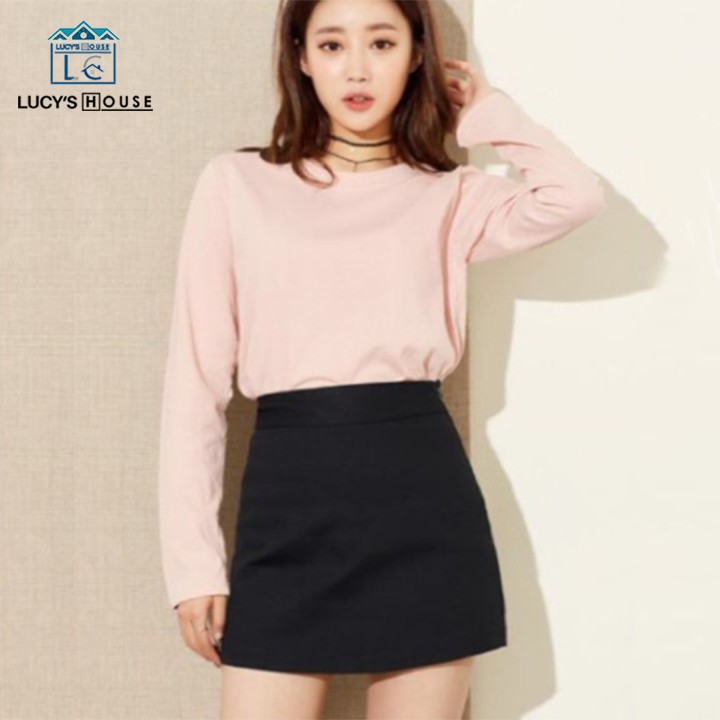 Chân váy chữ A chất Umi Hàn kèm quần chống lộ. | BigBuy360 - bigbuy360.vn