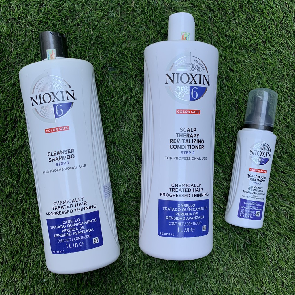 [Nioxin chính hãng ] Combo Dầu gội xả chống rụng tóc Nioxin System 6 1000mlx2 ( New 2019)