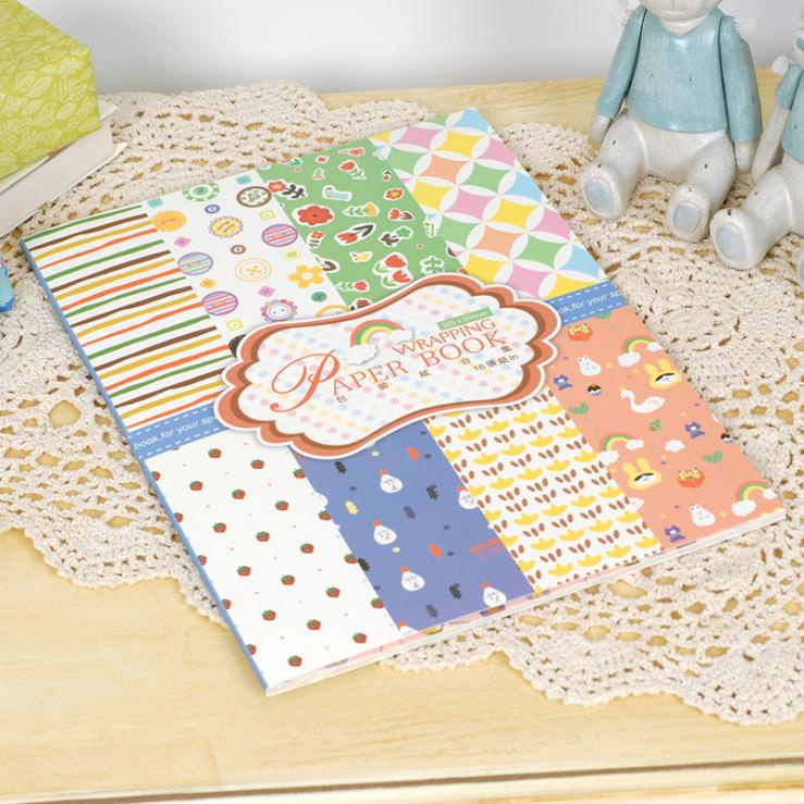 Tập Giấy Gói Qùa Wrapping Book 16 Designs Khác Nhau