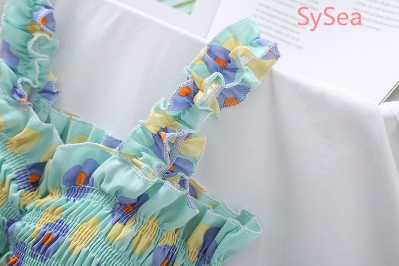 Áo hai dây họa tiết hoa phong cách retro thời trang hè cho nữ