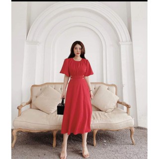 Đầm Zara Tay Bồng Cột Eo ( có ảnh thật )